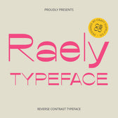 Raely – Reverse Contrast Font