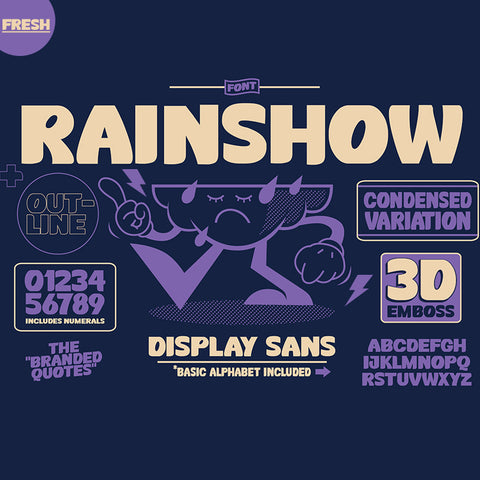 Rainshow - Display Sans + Illustrations