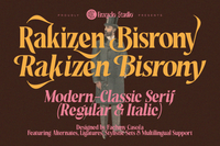 RAKIZEN BISRONY — Modern & Classic Serif Font