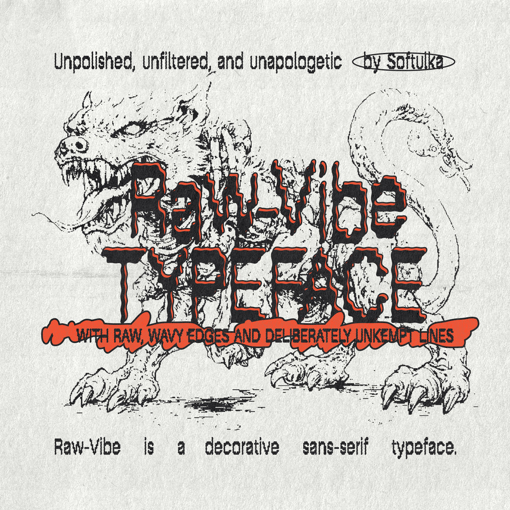 Raw-Vibe – A Bold, Playful Display Typeface by Softulka – Studio 2am