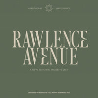 Rawlence Avenue Editorial Modern Serif Font