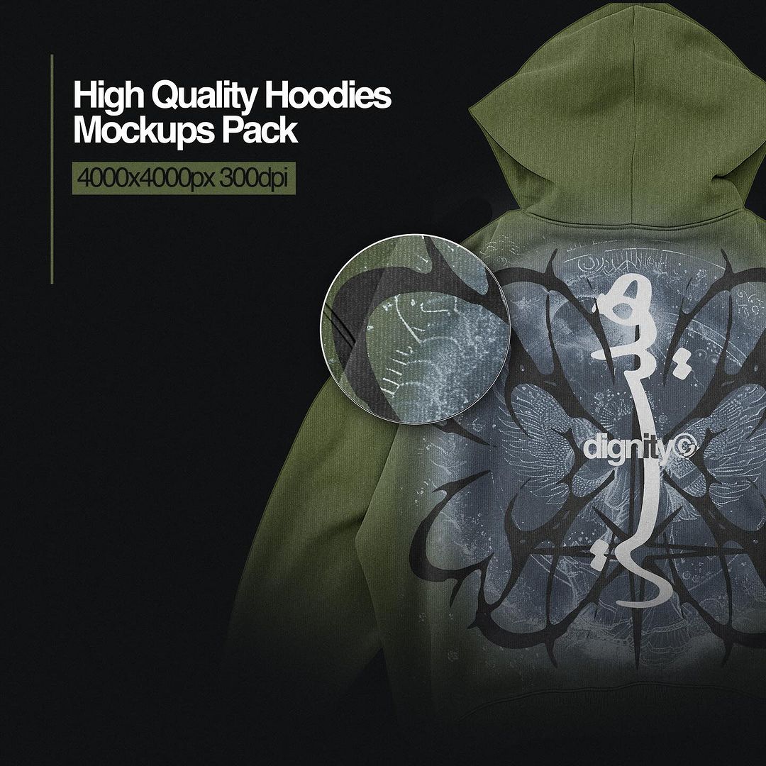 Realistic 10 Mockups Oversize Hoodies