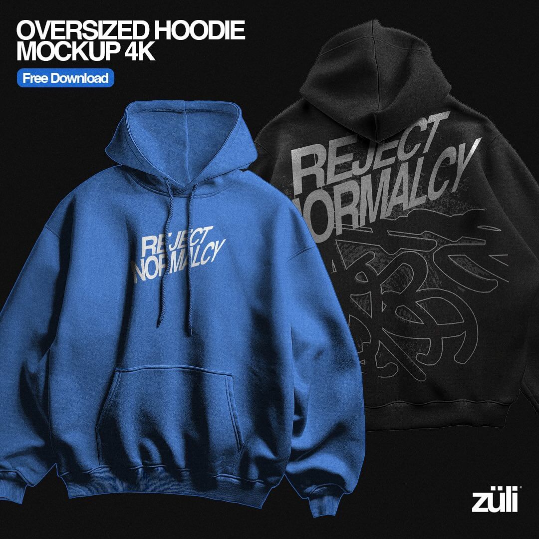 Realistic Oversize Hoodie Mockup