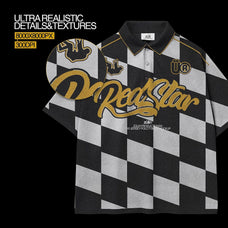 Realistic Oversize Jersey Polo T-Shirt Mockup