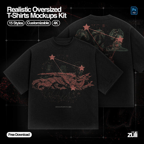 Realistic T-Shirts Customizable Mockups Kit V.02