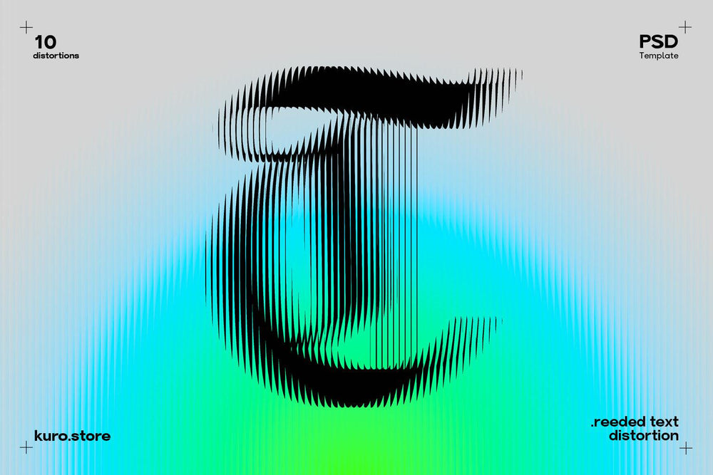 Reeded Text Distortion Effect by Kuro