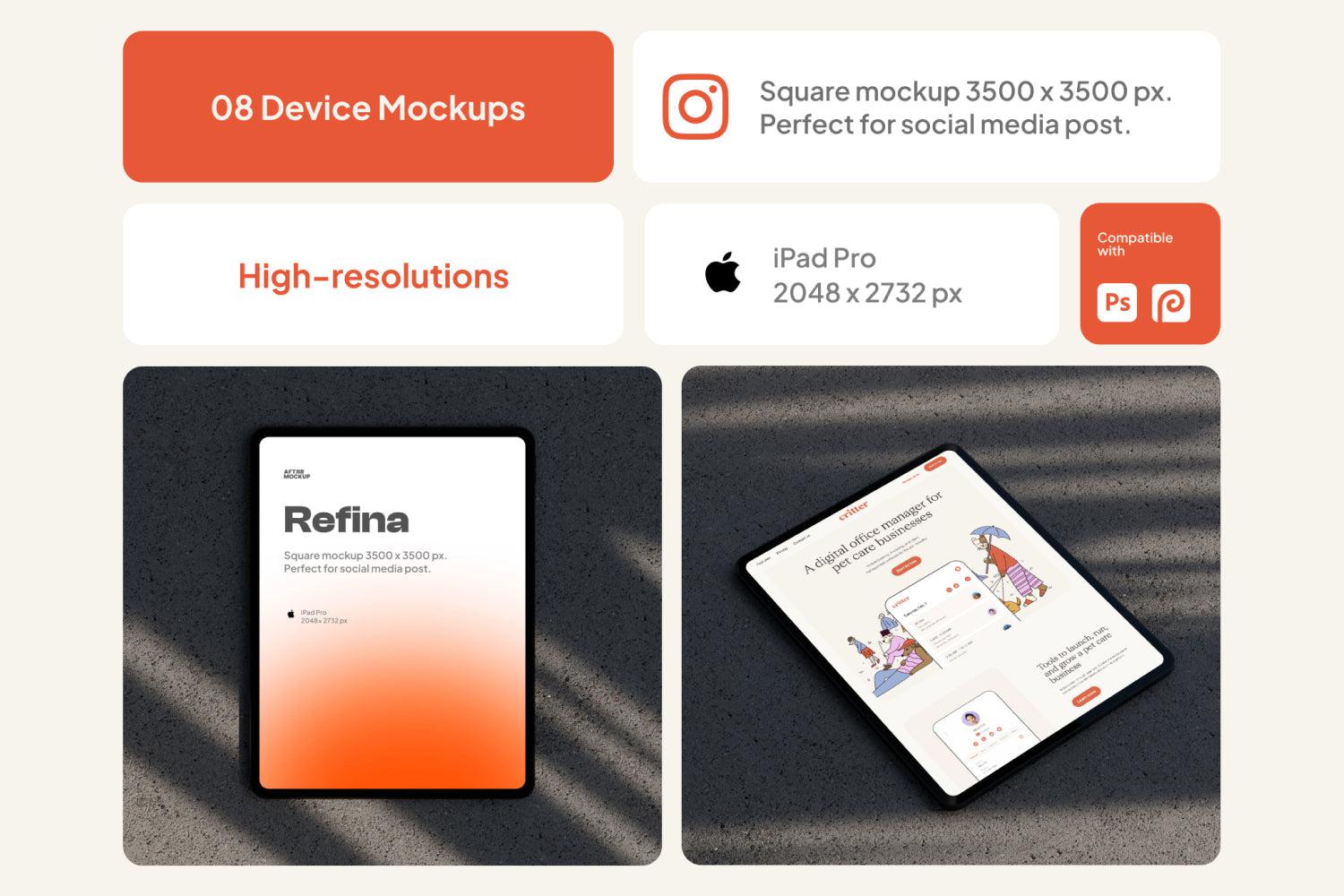 Refina Device Mockups