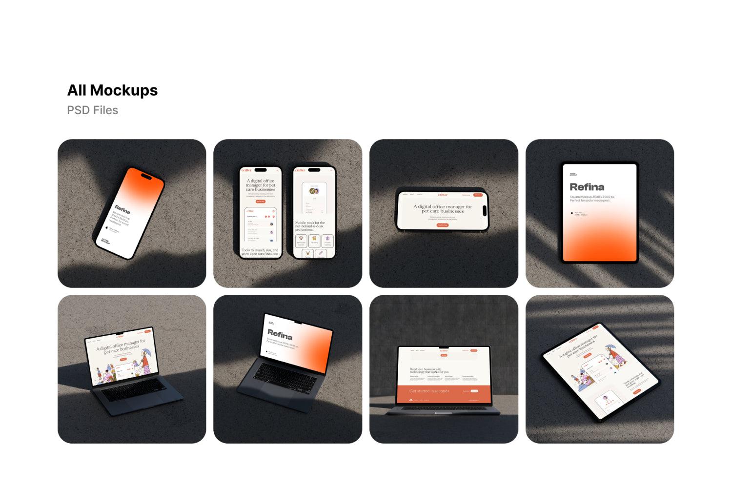 Refina Device Mockups