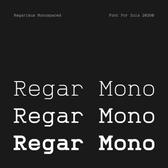 REGAR MONOSPACED TYPEFACE FAMILY