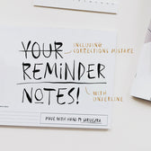 Reminder Notes - Handwritten Font