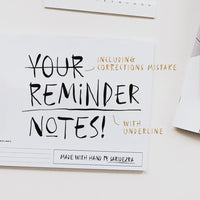 Reminder Notes - Handwritten Font