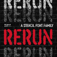 ReRun: A Stencil Font Family