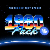 Retro 80s Text Effect Bundle