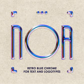Retro Blue Chrome Text Effect