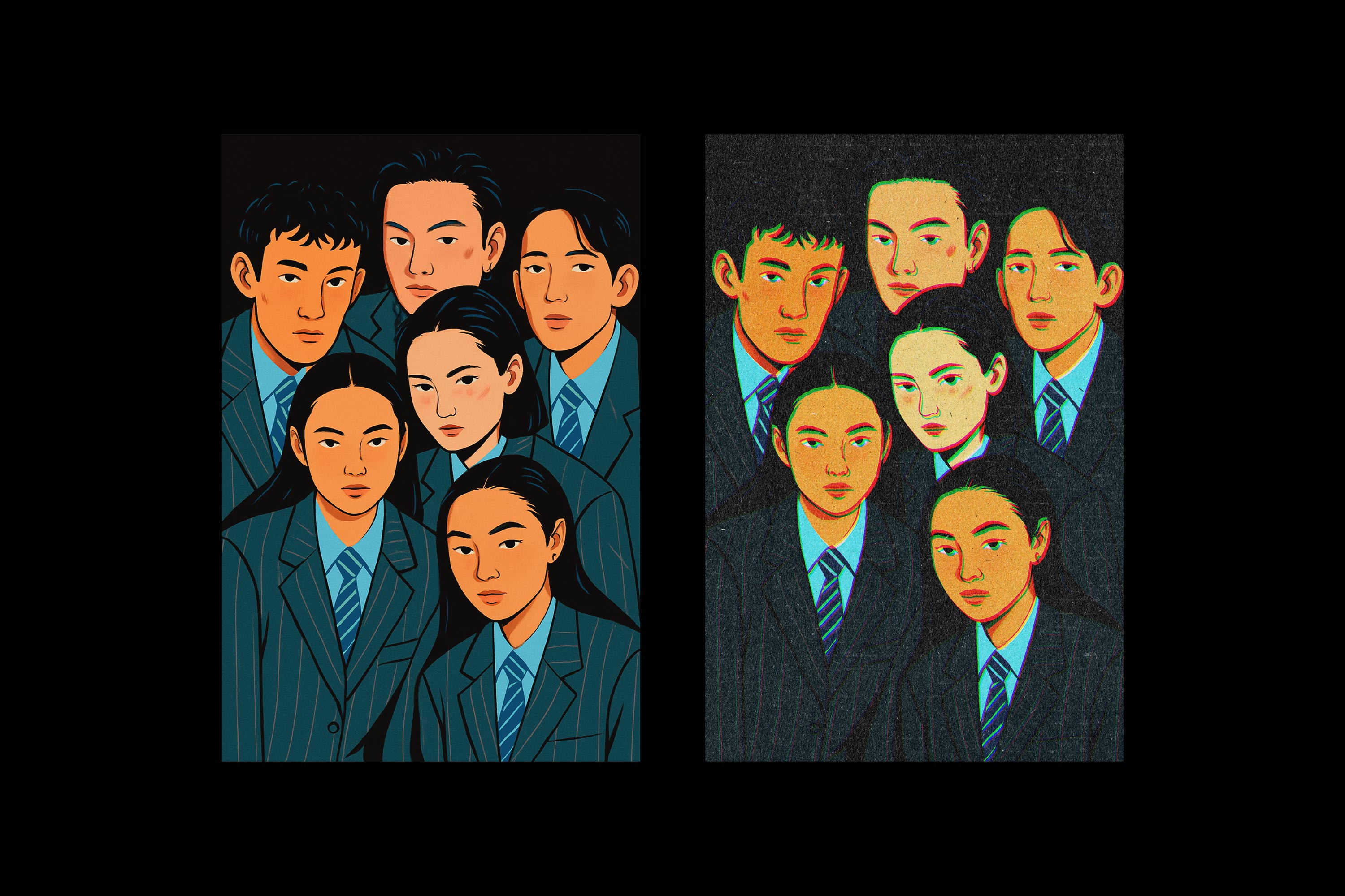 Retro Color Shifted Design Effect