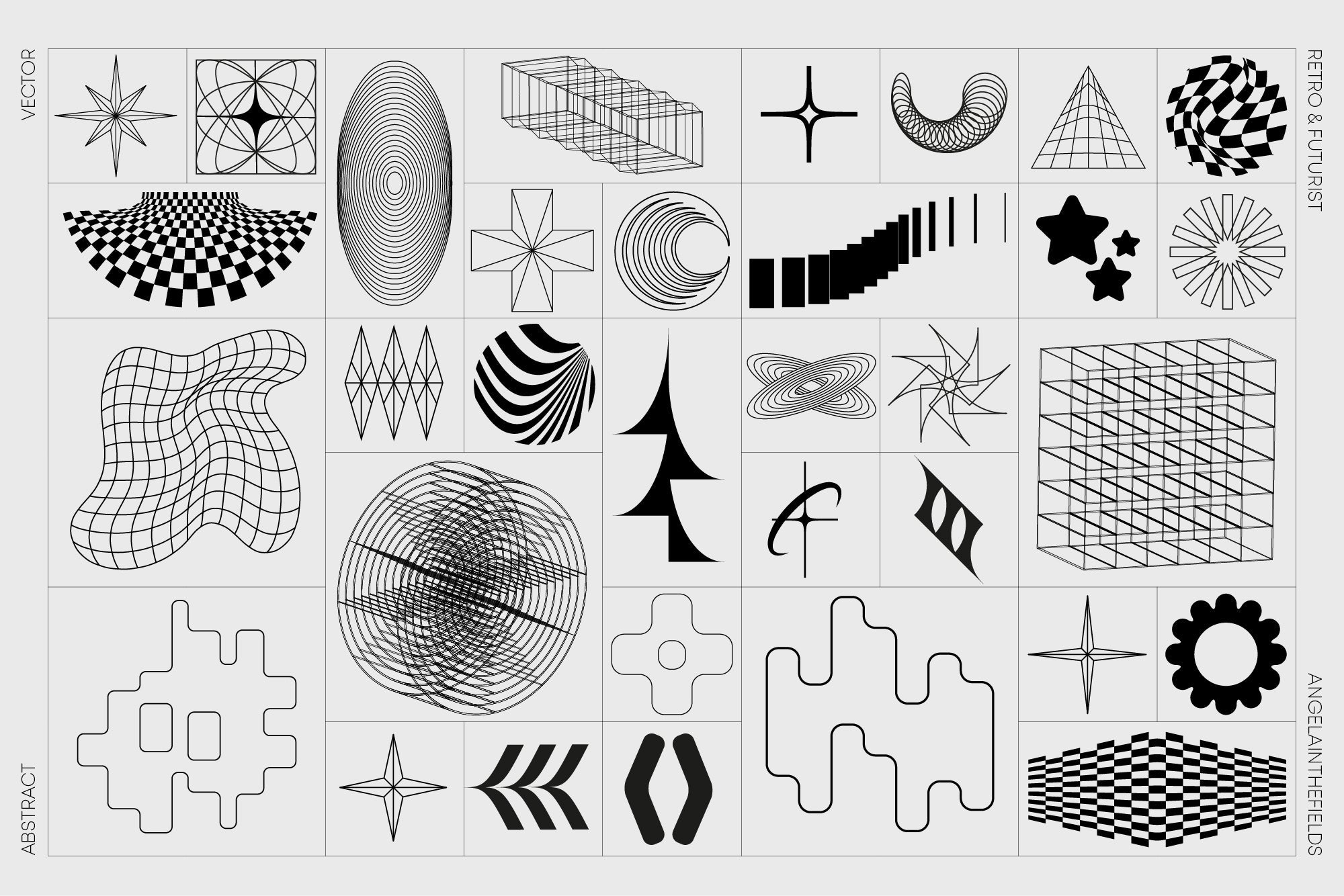 Retro Futurist Abstract Collection 2