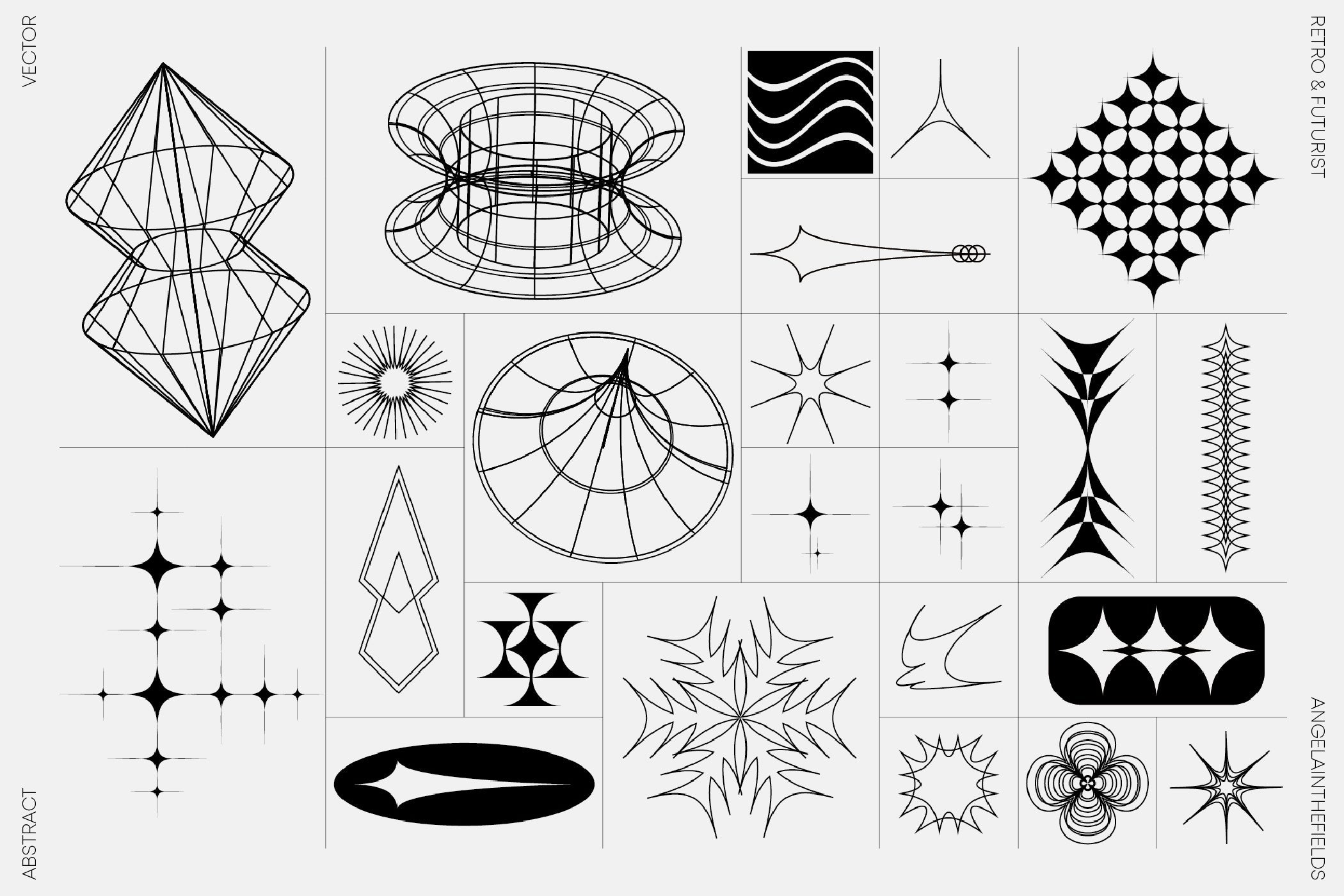Retro Futurist Abstract Collection