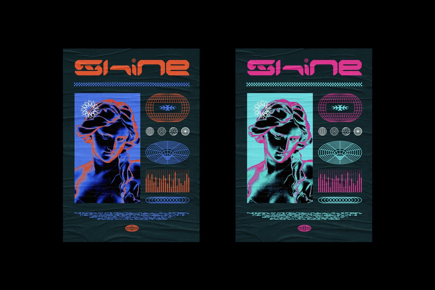 Retro-Futuristic Shapes Collection