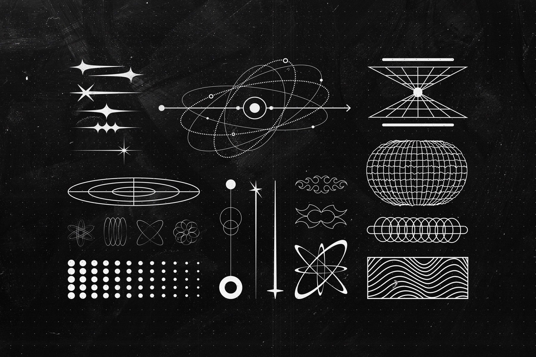 Retro-Futuristic Shapes Collection