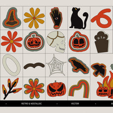 Retro Halloween Vector Clipart