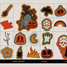 Retro Halloween Vector Clipart