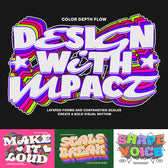 Retro Layered Stack Text Effect