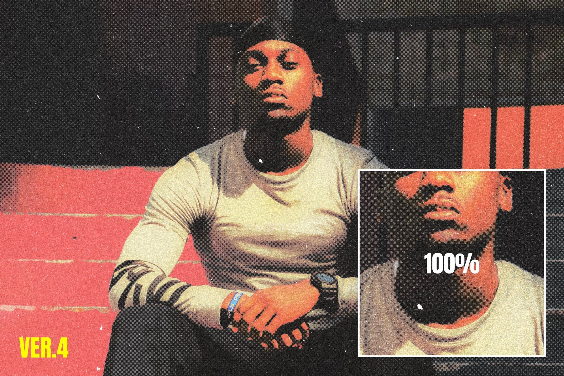 Retro Magazine Halftone Photo Effect