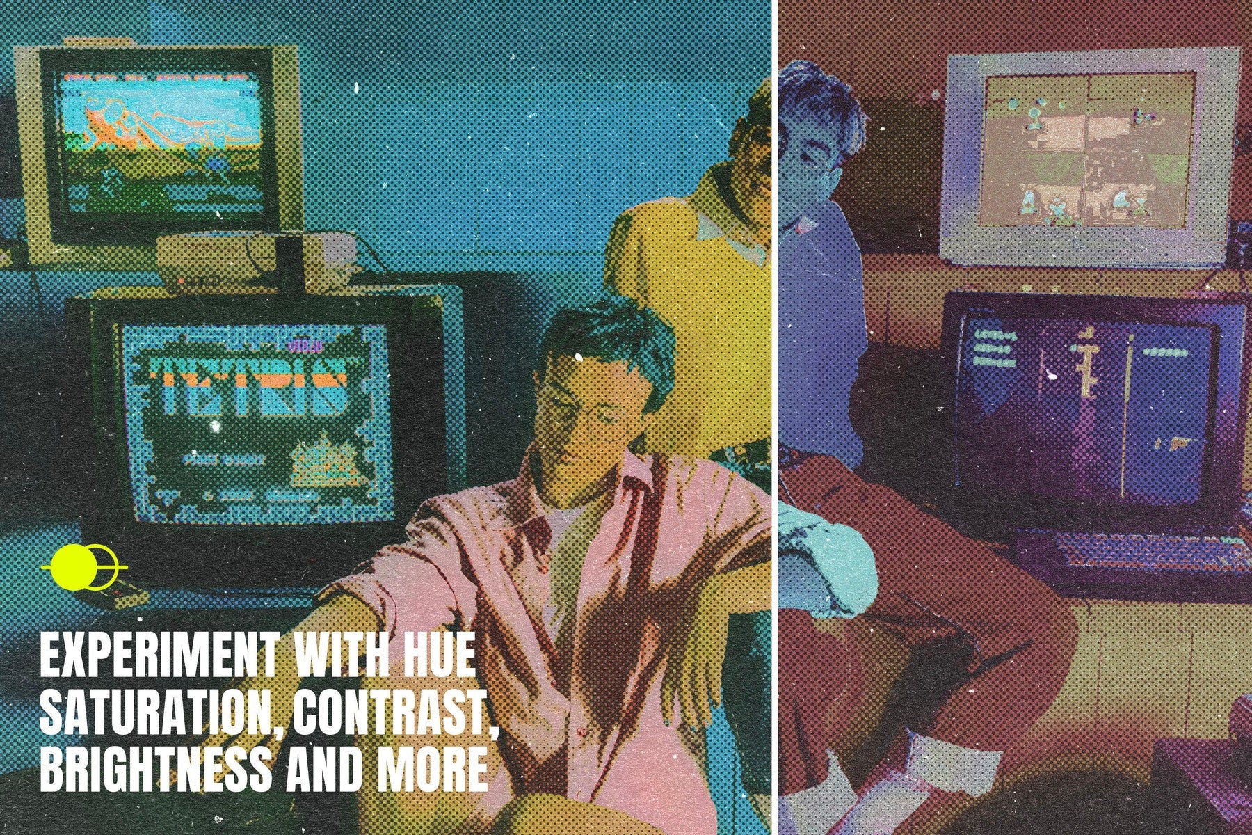 Retro Magazine Halftone Photo Effect