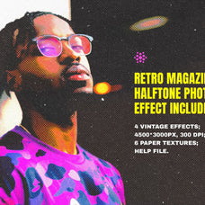 Retro Magazine Halftone Photo Effect