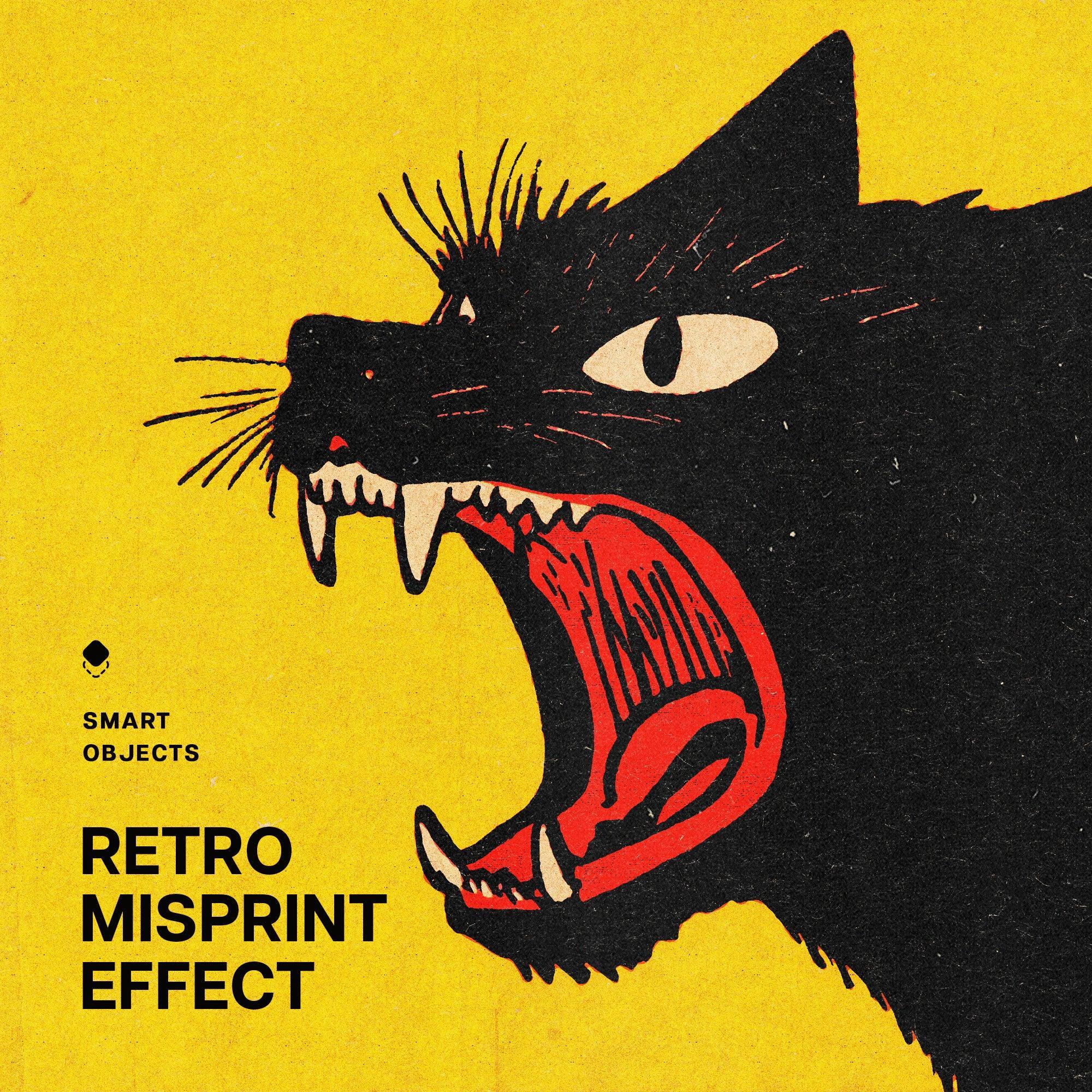 Retro Misprint Design Effect