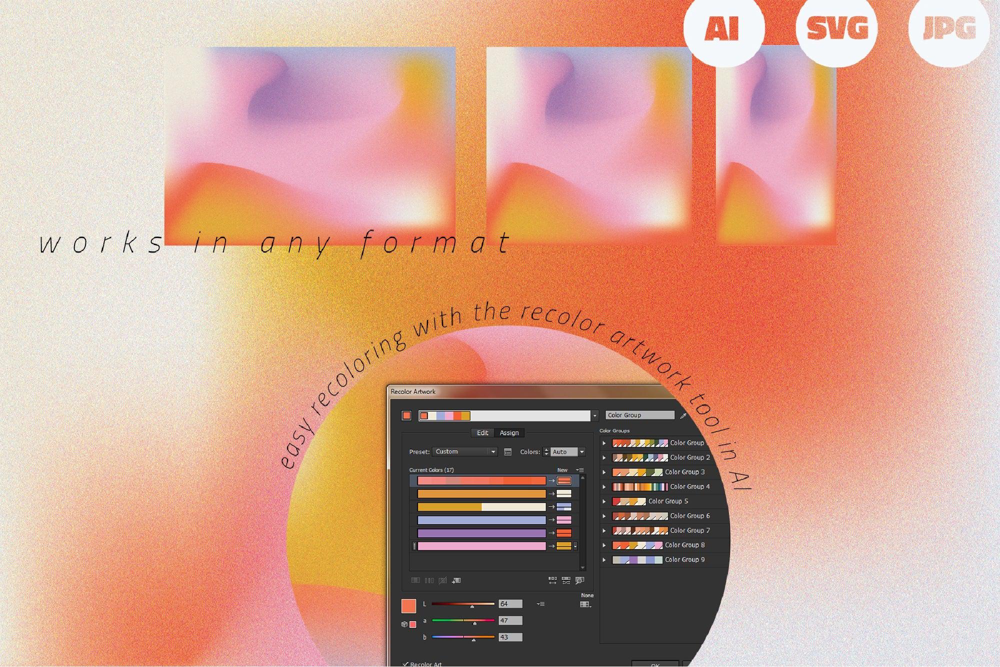 Retro Ombre Vector Gradient Pack