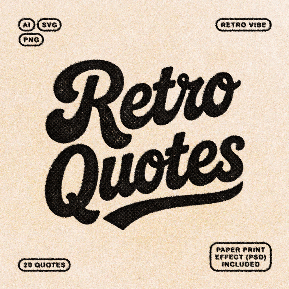 Retro Quotes + PSD Effect by Pixelbuddha