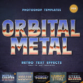 Retro Sci-Fi Metal Text Effects