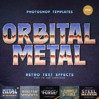 Retro Sci-Fi Metal Text Effects