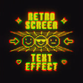 Retro Screen Text Effect