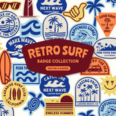 Retro Surf Badge Collection