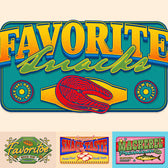 Retro Vintage Food Label Text Effect