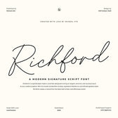 Richford Modern Signature Script Font