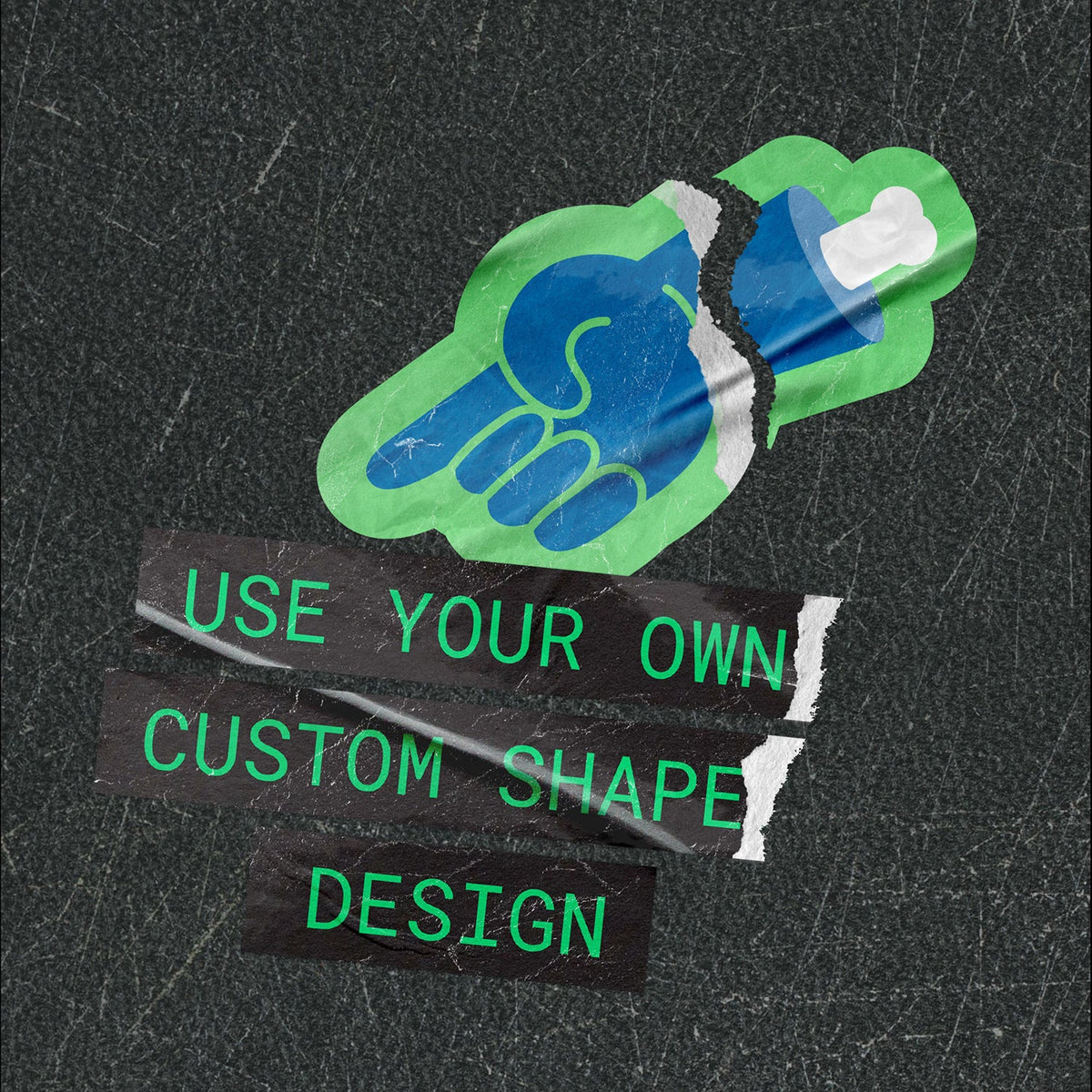 Container Ripped Stickers Ripped Sticker Mockup by mockstar