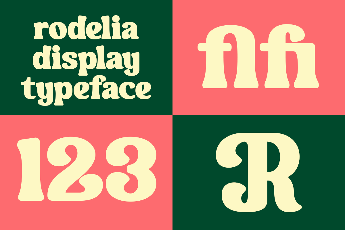 Rodelia - Bold Playful Retro Display Font by Roomspace Creative Lab, preview 4