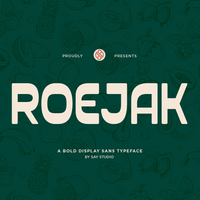 Roejak - Bold Condensed Sans Serif Font