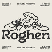 Roghen a Rough Serif Font