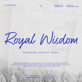 Royal Wisdom Modern Script Font