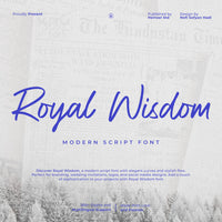 Royal Wisdom Modern Script Font