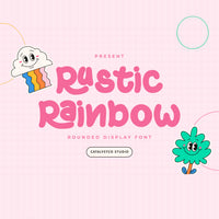 Rustic Rainbow Rounded Display Font