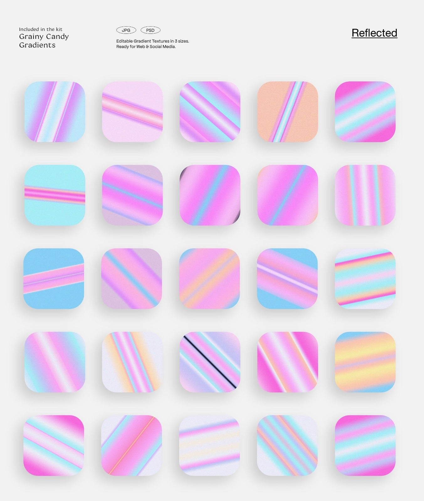 LA Candy Gradients & Shapes Bundle