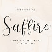 Saffire Lovely Modern Script Font
