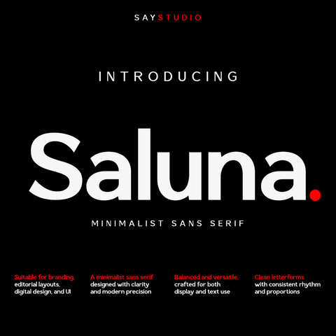Saluna – Minimalist Sans Serif