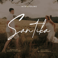 Santika Monoline Script Typeface Font