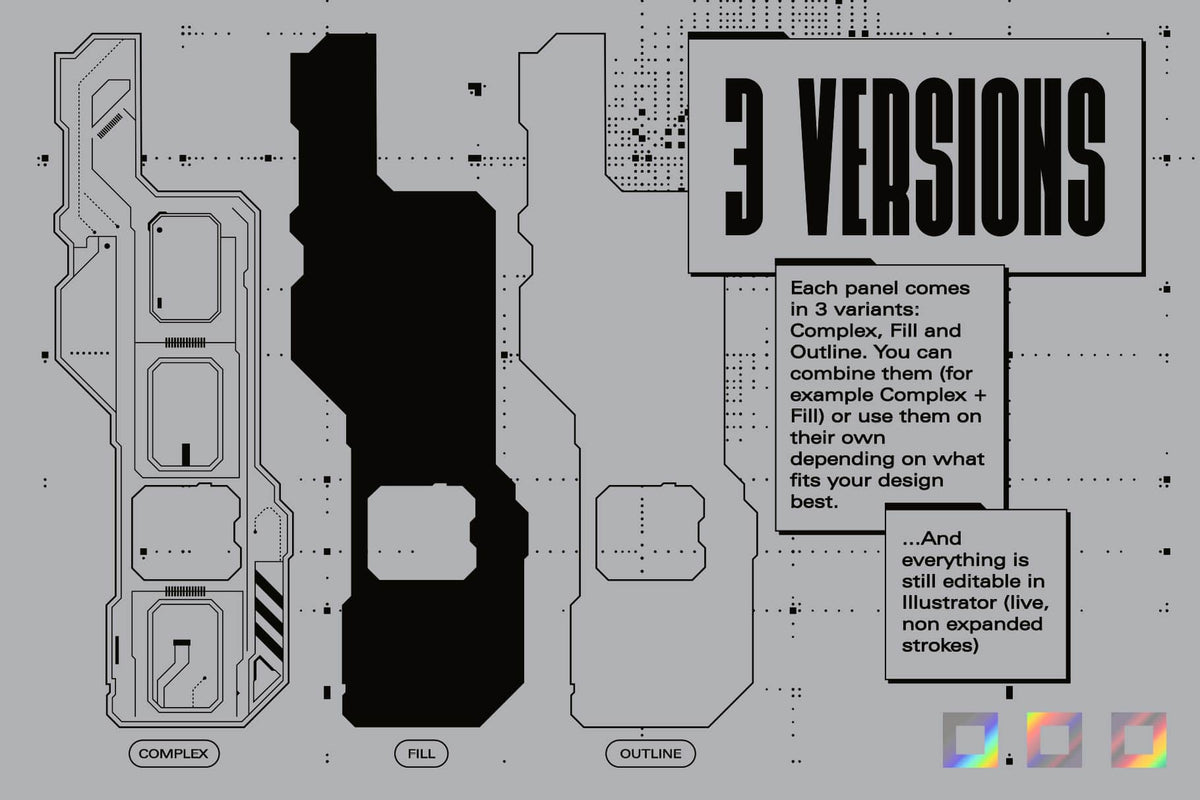 Sci-Fi Panels Vector Pack by MiksKS